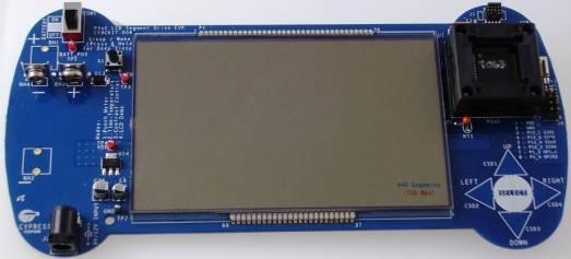 Getting Started with PSoC User Interface CY8CKIT-006 LCD Segment Drive Evaluation Kit Large complex custom LCD with 448 segments CapSense buttons, Accelerometer,