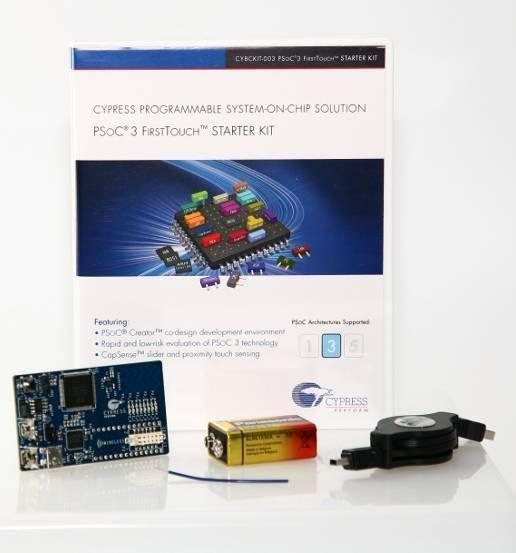 Get Your Ideas into Production PSoC 3 or PSoC 5 FirstTouch Starter Kits (CY8CKIT-003 or