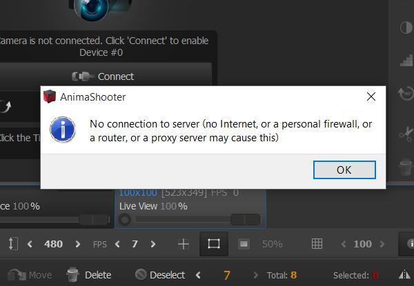 LIC) Install AnimaShooter on unconnected computer. Click Click to activate button and enter your Activation Code. 2. THE WARNING DIALOG APPEARS Click OK to close this dialog. 3.