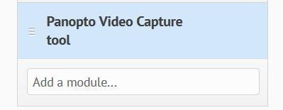 Prepare the Panopto Tool in Your Course Before your students will be able to use the Panopto tool to record and share their videos, you will first need to set the tool up in your class.