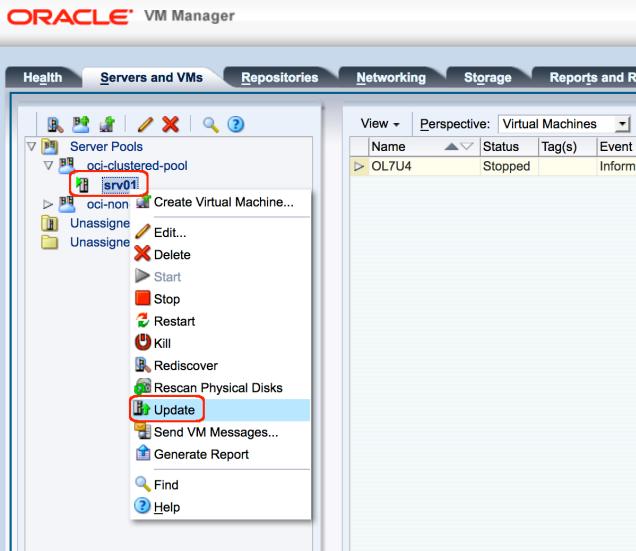 After it is configured, the Yum configuration is available for all Oracle VM Server instances that are managed by the Oracle VM Manager instance.
