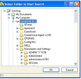 4. Unless you have report stored in different locations, select your local disk (C:\), or