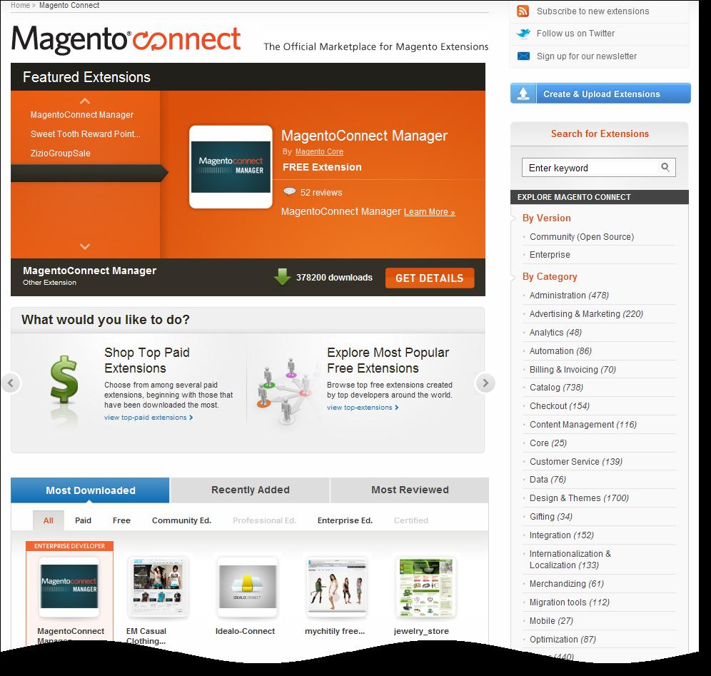 Keeping Your Store Healthy 13.3 Extending Magento There are hundreds of payment gateways and shipping providers all over the world. Magento CE out-of-the-box supports a few of the most popular ones.