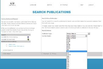 Search 1. The Search Publications page opens after you successfully Login to the Tech Info site.