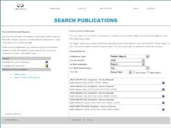 If multiple documents are displayed you can sort them by Publication ID, Build Date Range, Language and Description,