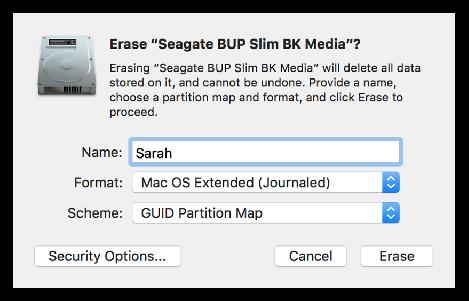 Page 7 Figure 3: In El Capitan or later, select a partition map scheme in this dialog (Sierra version shown here).