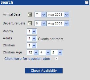 Activate children age availability This option enables the possibility to search availability for children based on the children age.
