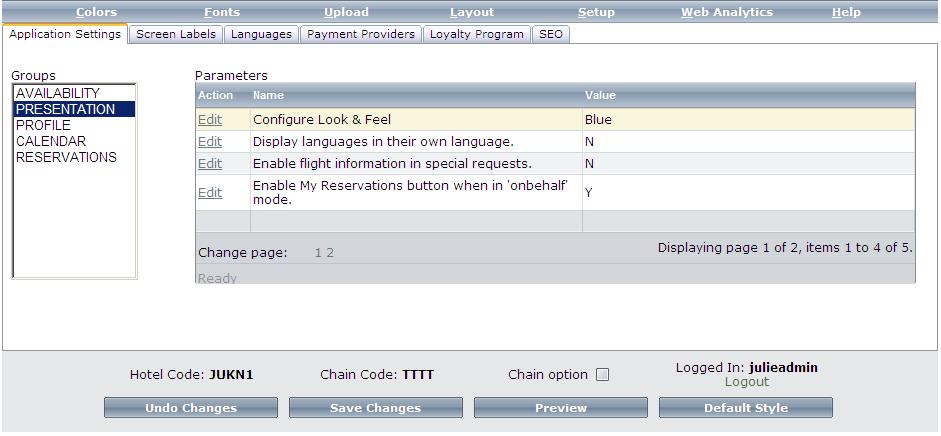 9.3 How to change a template The Configure Look & Feel menu appears, when being logged in to the mylink admin tool, moving to Setup under the section