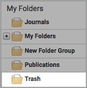In the trash, you can view all the folders you have moved here.