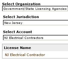 4. Select the organization, state, and account (as seen below).