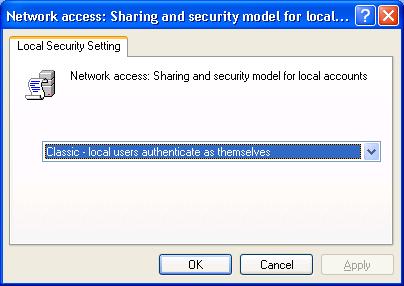Error! Utilice la ficha Inicio para aplicar Heading 1 al texto que desea que aparezca aquí. Select Network Access: Sharing and security model for local accounts.