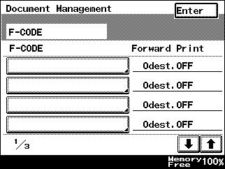 Utility mode 11 Specify settings for F-CODE 1 After entering Administrator mode, press [Admin. 1].