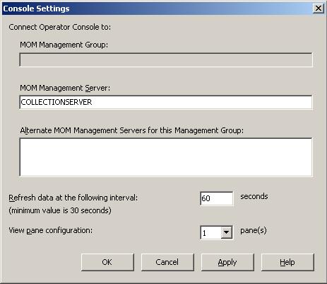 Run Operator Console from Start > Programs > Microsoft Operations Manager 2005. 4.
