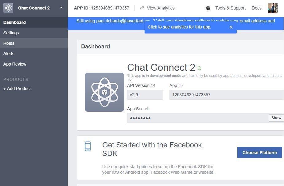 Facebook Setup Facebook Live API - Wordpress Plugin Setting up your Facebook live stream data: Step 1 Create a Developer Account at https://developers.facebook.com/ and create an application.