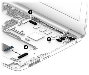 3. Release the ZIF connector (3) to which the connector board cable is attached, and then disconnect the connector board cable
