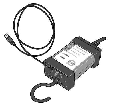 2. Connect the DiCE unit via the USB cable to the computer, see chapter 2.5 Installation of USB driver for DiCE on page 8. Fig. 17 USB cable attached 3.