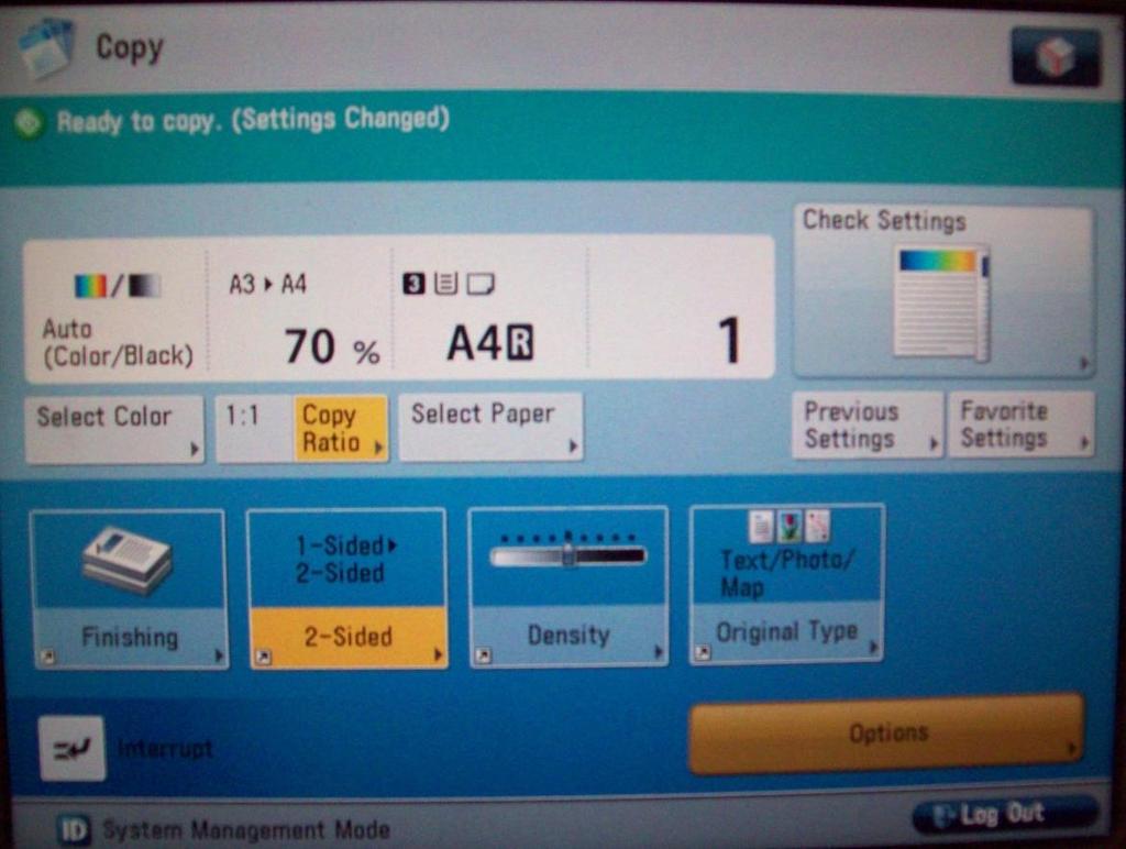 How to photocopy colour machine Please make sure you have sufficient credit on your account before you begin to copy. Select the Copy button once you have logged in.