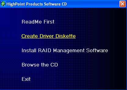 RocketRAID 2320 Driver and Software Installation Driver and Software CD The RocketRAID 2320 retail box includes a Driver and Software CD.