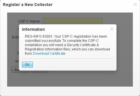 Downloading a Certificate Downloading a certificate provides you entitlement files, a security certificate and other registration related files that are used when installing the Collector entitlement