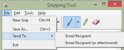the File Menu) or use the Pen, Highlight and Eraser tools.