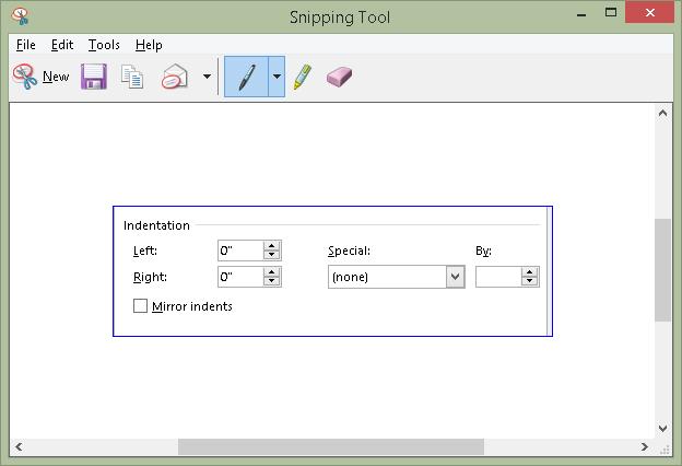 Figure 15 Snipping of screen shown in Snipping tool.