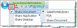 Chapter 11: The Event Window If you are sharing a document If you have already opened several documents, you can switch sharing from one document to another, or you can open