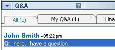Chapter 15: Managing Question-and-Answer Sessions To select a question, click it once.