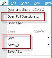 Chapter 24: Polling Attendees To share the results of a poll: In the Share with attendees section on your Polling panel, select Poll results, and then click Apply.