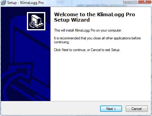 the PC. Open the KlimaLogg Pro setup file, which you have downloaded.