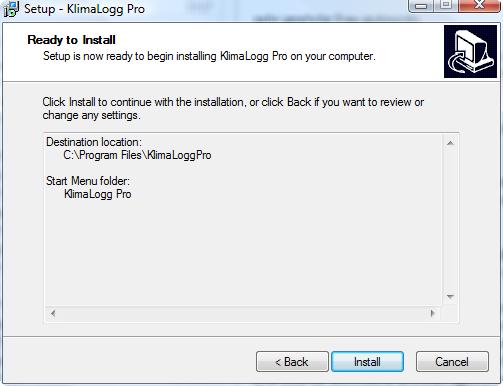 Finally click Install to start the installation process: During the installation a progress dialog is