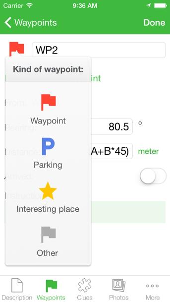 But maybe you receive the location of a special Point Of Interest, an alternative parking location or a via point (additional waypoint for determining the