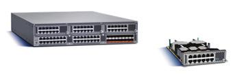 management plane. The highly scalable, distributed, modular system scales up to 768 ports of 000BASE-T/0GBASE-T connectivity (4 fabric extenders are currently supported per Cisco Nexus 5500 platform).
