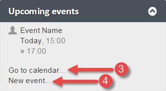 org Image 33: View the Events Upcoming Events Block (Image 34). As the name of the block suggests, you are able to view upcoming events.