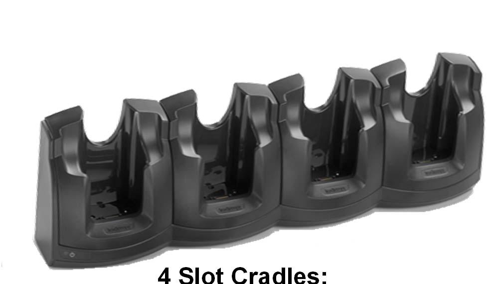 Step 1: Choosing a charging method Additional Accessories for 4 slot Cradles 4 Slot Cradle Kits: CRD3000-400CES (US) CRD3000-401CES (INTERNATIONAL) CRD3X01-401EES (INTERNATIONAL) 4 Slot Cradles: