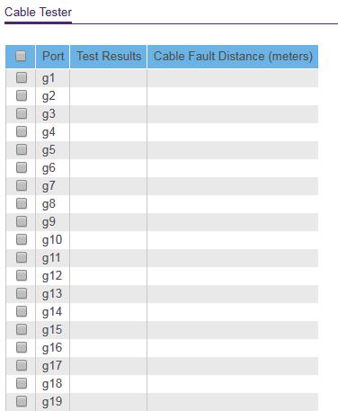 Test Cable Connections You can use the cable diagnostic feature to easily find out the health status of network cables.