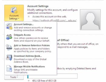 EMAIL Mail archive 1. In Outlook, select File 2.
