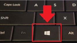 shown below) or press the Windows key on your keyboard.