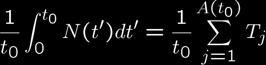 Deriving Little: Step 2 Each customer contributes T i time to the integral.