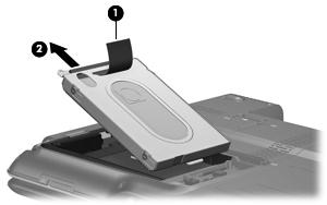 4. Remove the hard drive cover. NOTE: The hard drive cover is included in the Plastics Kit, spare part number 487926-001. 5.