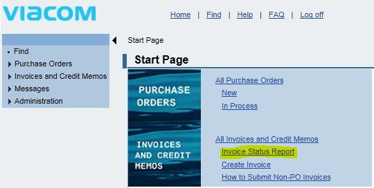 Researching the invoice status Invoices submitted through the SWIM Click on All under the Invoices and Credit Memos tab.