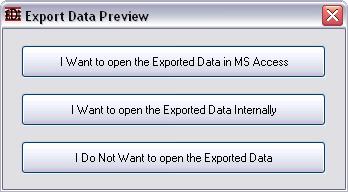 6 -MS Access Allows the user to export created claims to an Access Database. First, choose New or Existing Database. Then, click Add Files to queue the claims, and click Export.