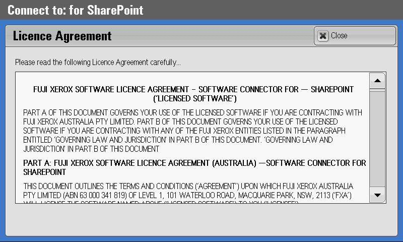 2. Click the licence agreement link.