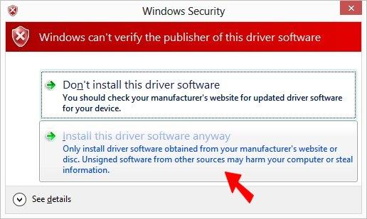 The next step is to click Browse (the red arrow in Figure 11) to navigate to the 64-Bit driver file location as shown in Figure 11. You need to know exactly where you have put your driver files.