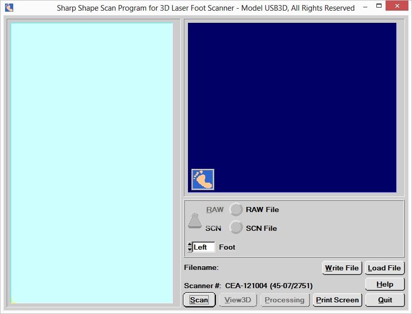 Fourth Step: To launch the scan program, double-click the Sharp Shape Scanner icon shown in Figure 2. After the program has been launched, the scan screen is shown in Figure 15 below.