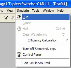 Transient Analysis Select the appropriate tab for simulation and enter the