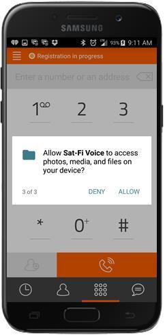 Step 13 An Allow Sat-Fi Voice to access photos,