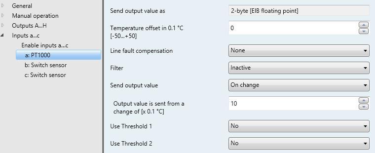 3.2.4.4 Parameter window a: PT100, PT1000 and KTY 3.2.4.4.1 Parameter window a: PT100/PT1000 This operating mode allows the sending of temperature values.