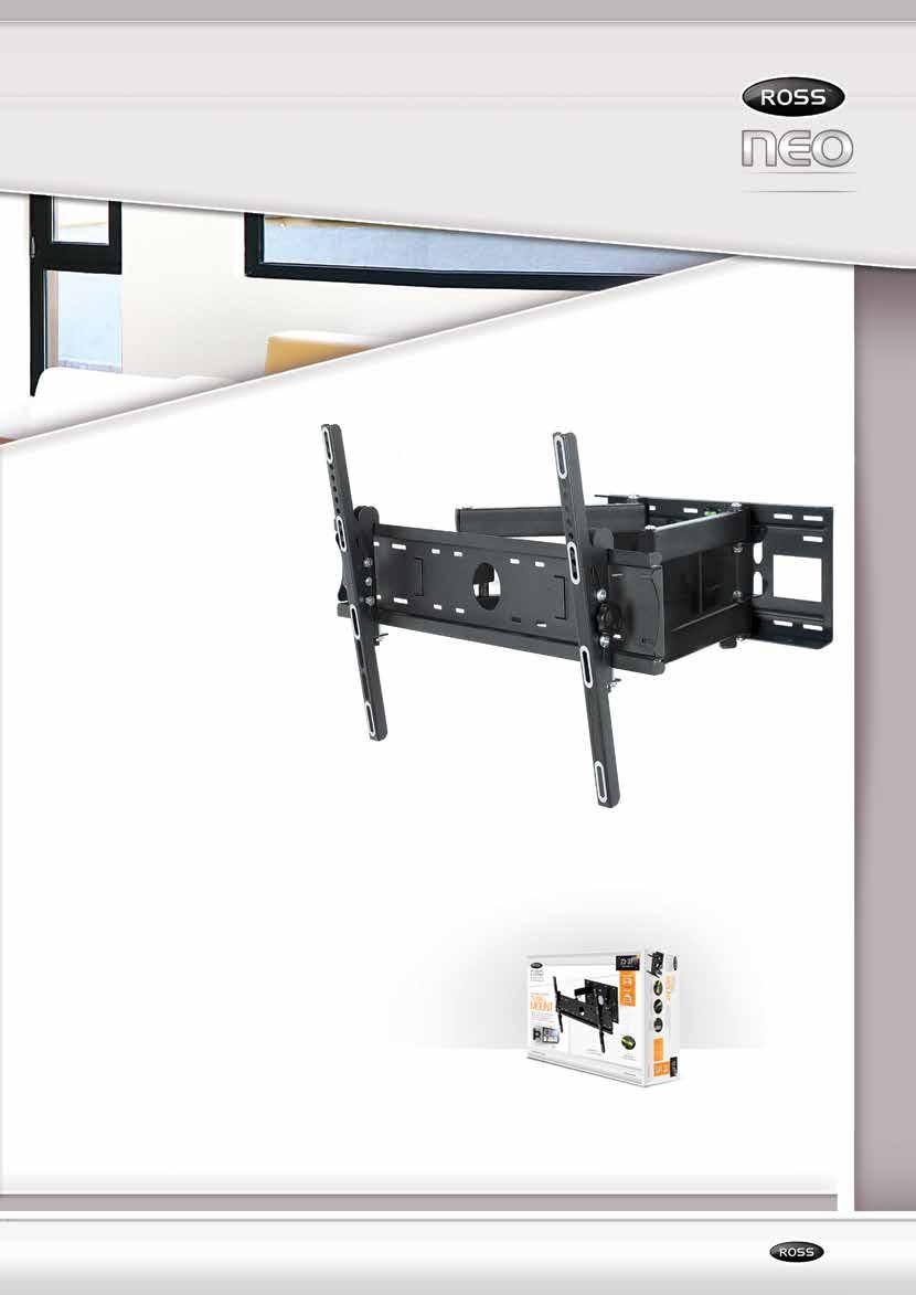 s e r i e s LNRFM600 Full Motion Multi Arm TV Mount Cantilever 6 arm LCD Mount for smooth level swivel adjustment Perfect for all round viewing with 53 swivel Push back flat to wall when not in use