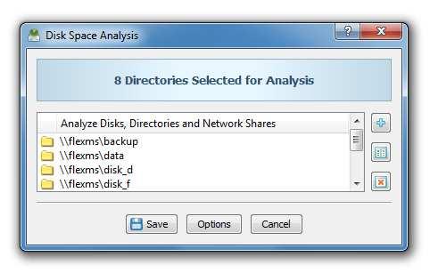In order to add a new disk space analysis command, press the 'Add Command' button located on the DiskSavvy Server home page, specify a unique command name, enter one or more disks, directories or