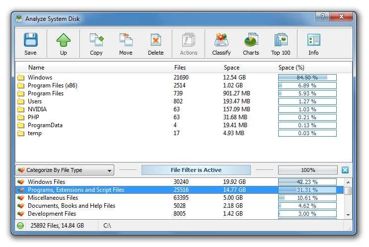4.5 Disk Space Analysis Results For each disk space analysis operation, DiskSavvy Server saves an individual disk space analysis report in the built-in reports database.